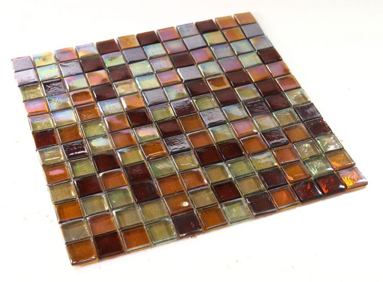 Elysium - Laguna Wine Square 11.75 in. x 11.75 in. Stained Glass Tile