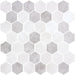 Elysium - Zelik XL 11.25 in. x 11.25 in. Porcelain Hex Mosaic - Helsinki