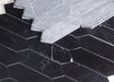 Elysium - Elongated Hex 11.75 in. x 15 in. Marble Mosaic - Marquina