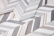 Elysium - Chevron 11.75 in. x 12 in. Marble Mosaic - Shadow Blue