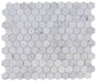 Elysium - Hexagon 3" x 3" Marble Mosaic - Carrara Polished