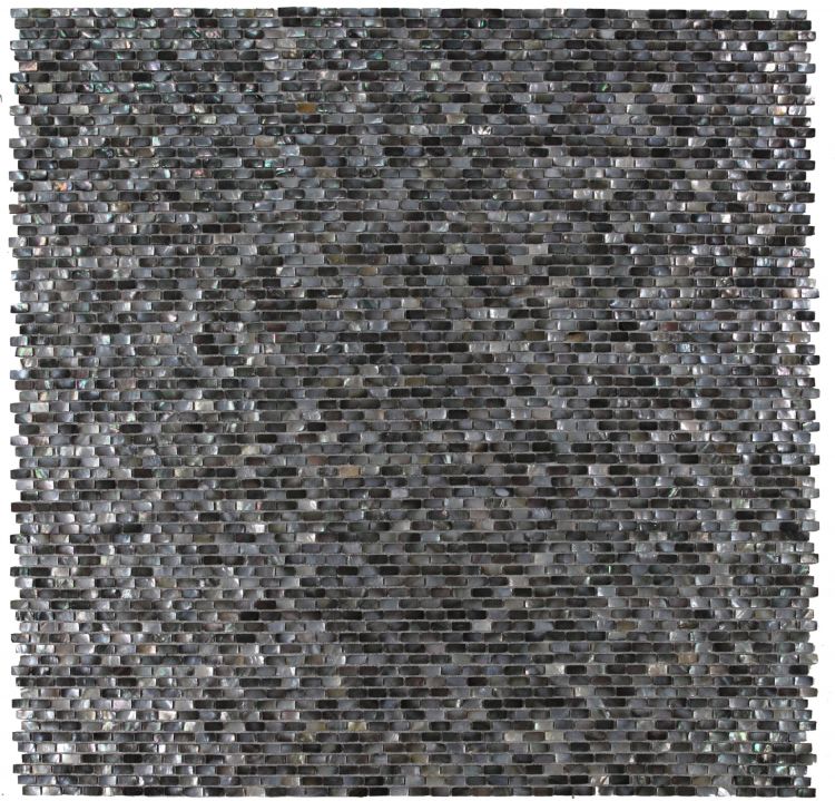 Elysium - Pearl Black Mini Brick 11.25 in. x 11.25 in. Pearl Brick Mosaic