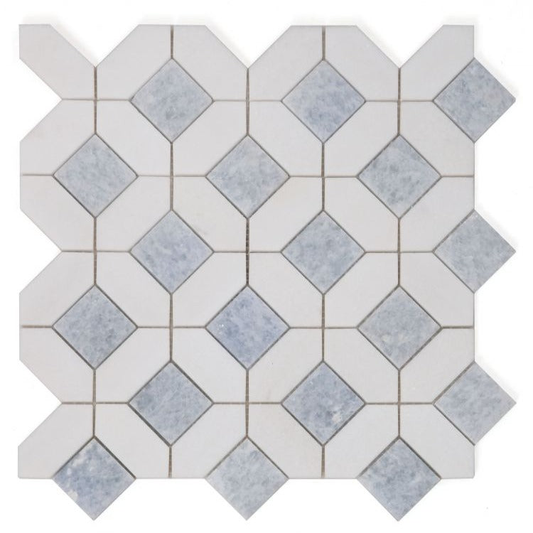 Elysium - Eclipse Crystal Ocean 12 in. x 12 in. Marble Mosaic