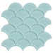 Elysium - Dragon Scale 9.5 in. x 9.5 in. Glass Mosaic - Mint