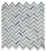 Elysium - Herringbone City Grey 11.25 in. x 11.25 in. Marble Mosaic