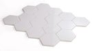 Elysium - Hexagon 3" x 3" Marble Mosaic - Thassos Polished