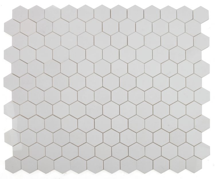 Elysium - Hexagon 3&quot; x 3&quot; Marble Mosaic - Thassos Polished