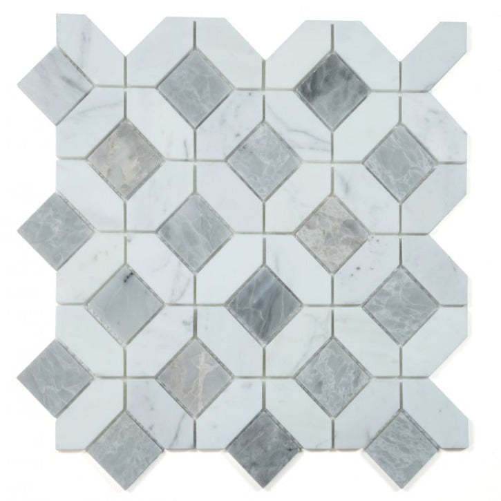 Elysium - Eclipse Dawn 12.25 in. x 12.25 in. Marble Mosaic