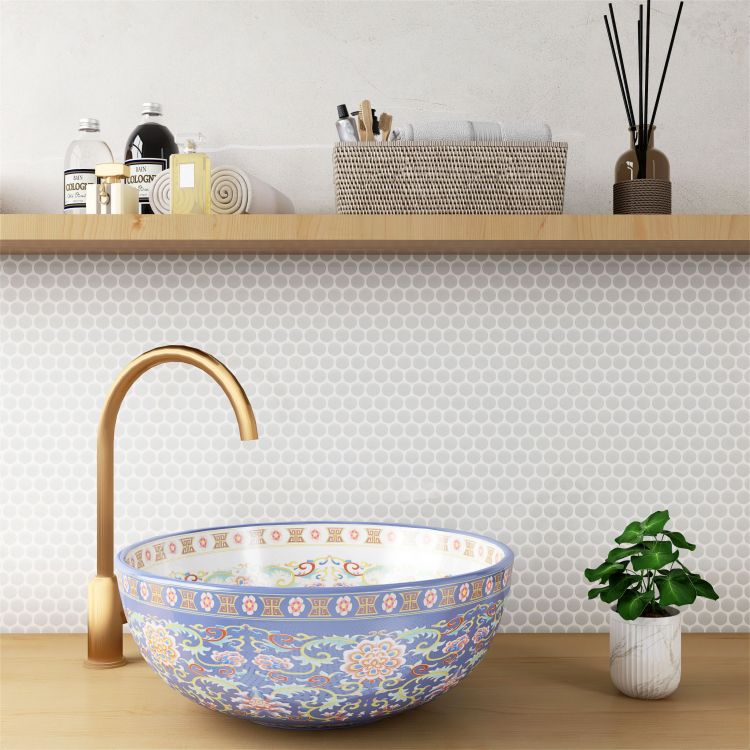 Elysium - Penny Round 11.5 in. x 12.25 in. Porcelain Mosaic - Natural Grey Matte