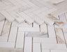 Elysium - Herringbone Sunrise Polished 11 in. x 12.5 in. Marble Mosaic