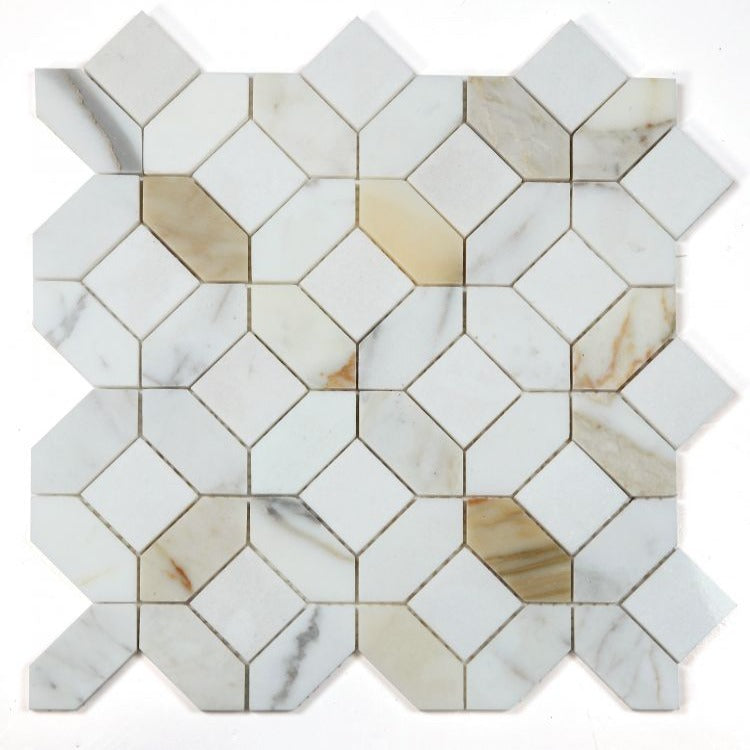 Elysium - Eclipse Sun 12 in. x 12 in. Marble Mosaic — Floorzz