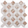 See Elysium - Eclipse Rose 12 in. x 12 in. Marble Mosaic