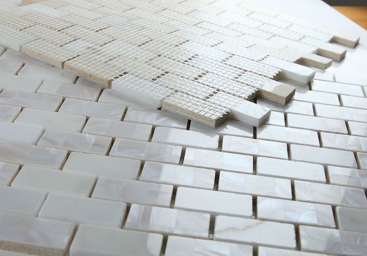 Elysium - Diana Brick Calacatta 11.75 in. x 11.75 in. Marble Mosaic