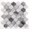 See Elysium - Water Drop 10.75 in. x 11 in. Polished Marble Mosaic - Calacatta Grey