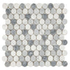 See Elysium - Penny Marble 11 in. x 11.75 in. Marble Mosaic - Polished Dusk