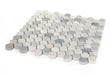 Elysium - Penny Marble 11 in. x 11.75 in. Marble Mosaic - Honed Dusk
