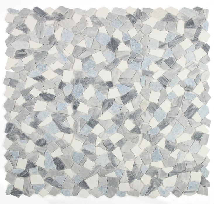Elysium - River Stone 12" x 12" Stone Mosaic - Blue Ocean