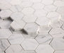 Elysium - Hexagon 2" x 2" Marble Mosaic - Calacatta White Honed