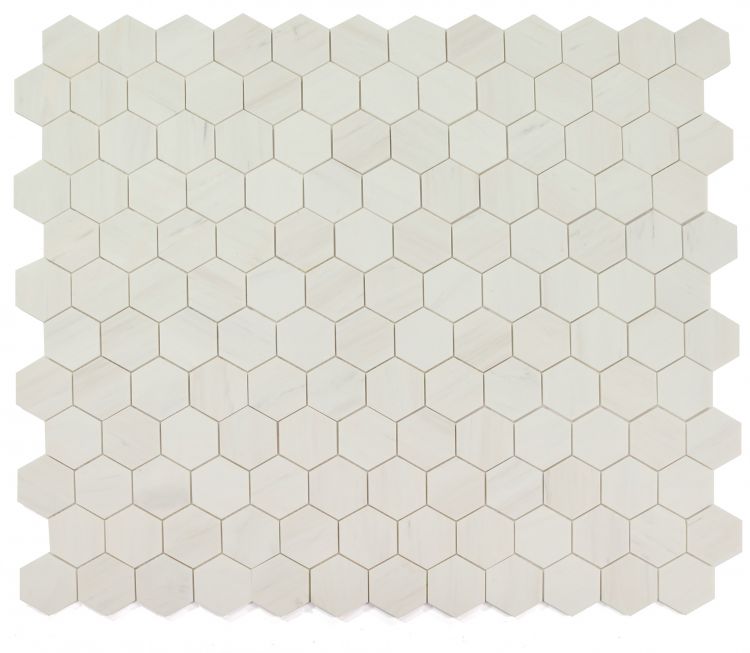 Elysium - Hexagon 3&quot; x 3&quot; Marble Mosaic - Dolomite Honed