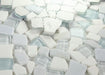 Elysium - Pebble 12" x 12" Glass and Marble Mosaic - Sky