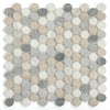 See Elysium - Penny Marble 11 in. x 11.5 in. Marble Mosaic - Blue