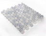 Elysium - Penny Marble 11 in. x 11.5 in. Marble Mosaic - Crystal Ocean