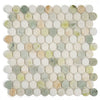 See Elysium - Penny Marble 11 in. x 11.75 in. Marble Mosaic - Onyx