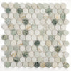 See Elysium - Penny Marble 11 in. x 11.75 in. Marble Mosaic - Spring