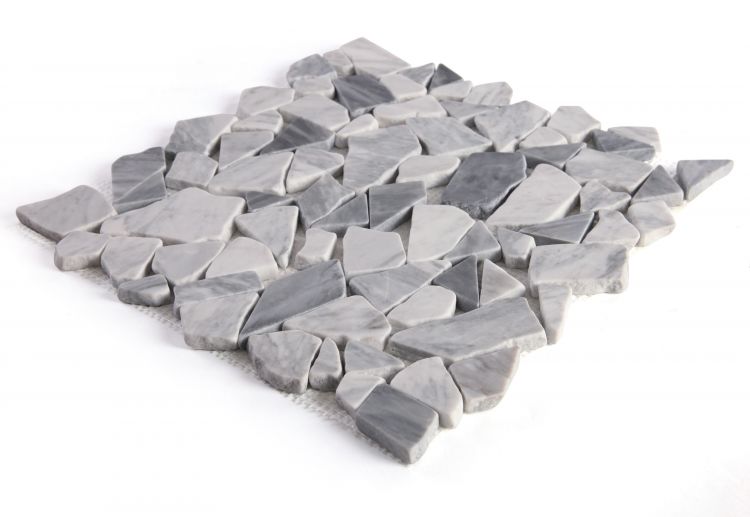 Elysium - River Stone 12&quot; x 12&quot; Stone Mosaic - Grey