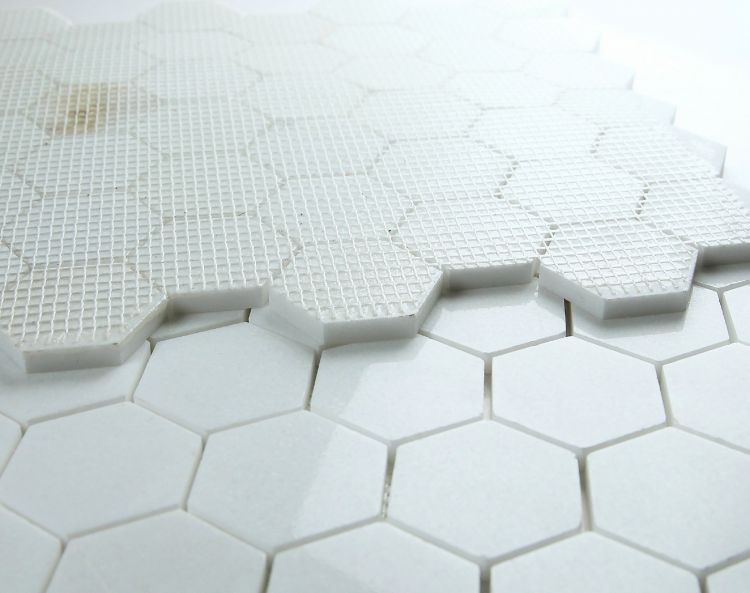 Elysium - Hexagon 2&quot; x 2&quot; Marble Mosaic - Thassos Polished