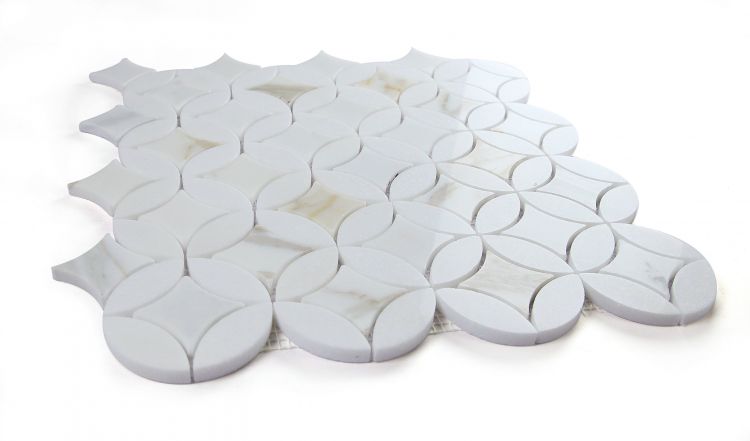 Elysium - Embrace 12" x 12" Marble Mosaic - Calacatta Gold