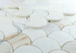 Elysium - Dragon Scale 9.75 in. x 10 in. Honed Marble Mosaic - Calacatta Gold