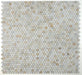 Elysium - Penny Marble 11 in. x 11.5 in. Marble Mosaic - Honed Calacatta