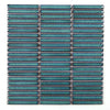 See Elysium - Hulu 11.25 in. x 12 in. Matte Porcelain Mosaic - Turquoise Band