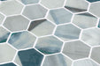 Elysium - Vanguard 11.25 in. x 11.25 in. Glass Mosaic - Hex XL - Bluish Grey