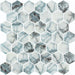 Elysium - Vanguard 11.25 in. x 11.25 in. Glass Mosaic - Hex XL - Azul