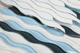 Elysium - Water Blue 11.5 in. x 12.25 in. Glass Mosaic