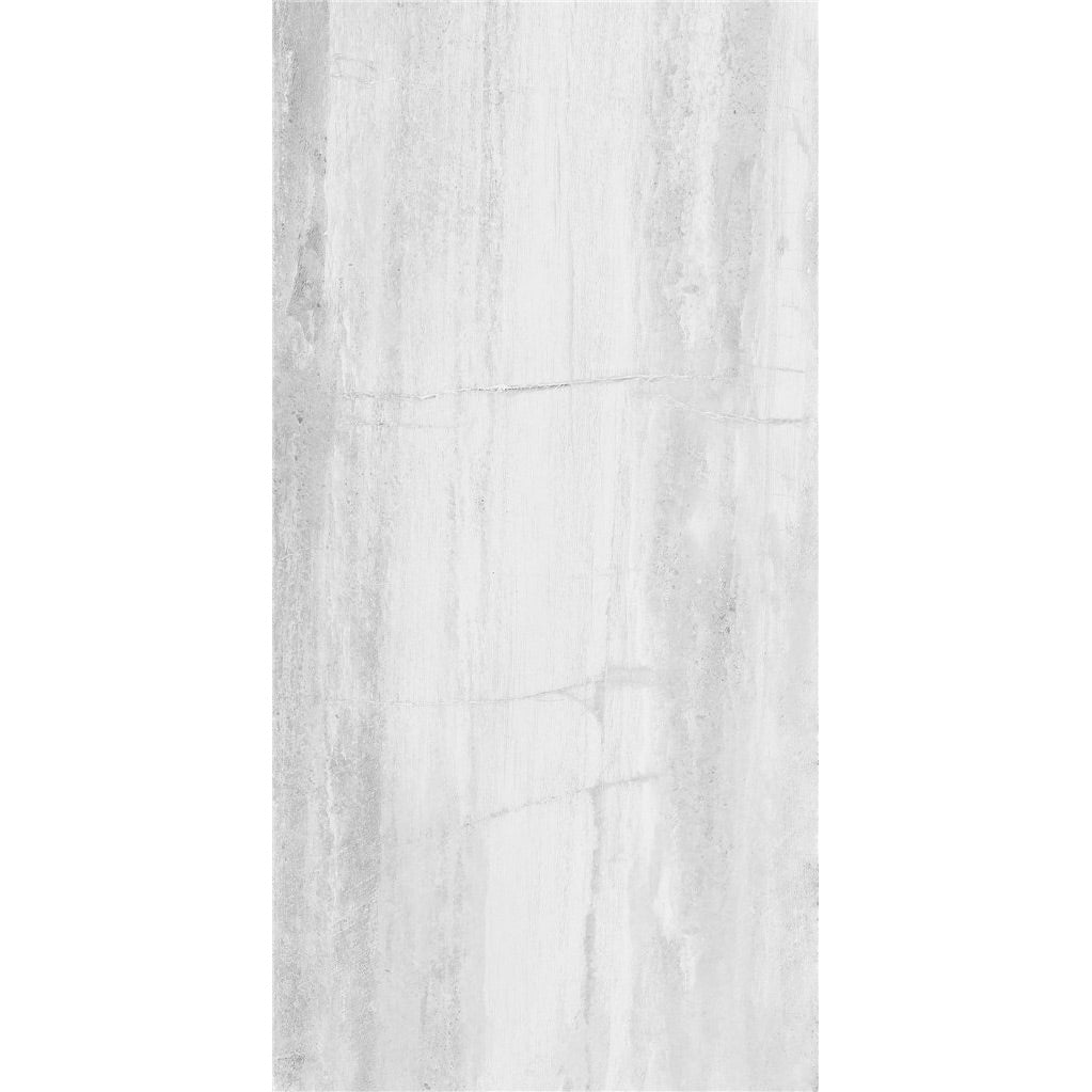 Happy Floors - Fossil 12 in. x 24 in. Rectified Porcelain Tile - White