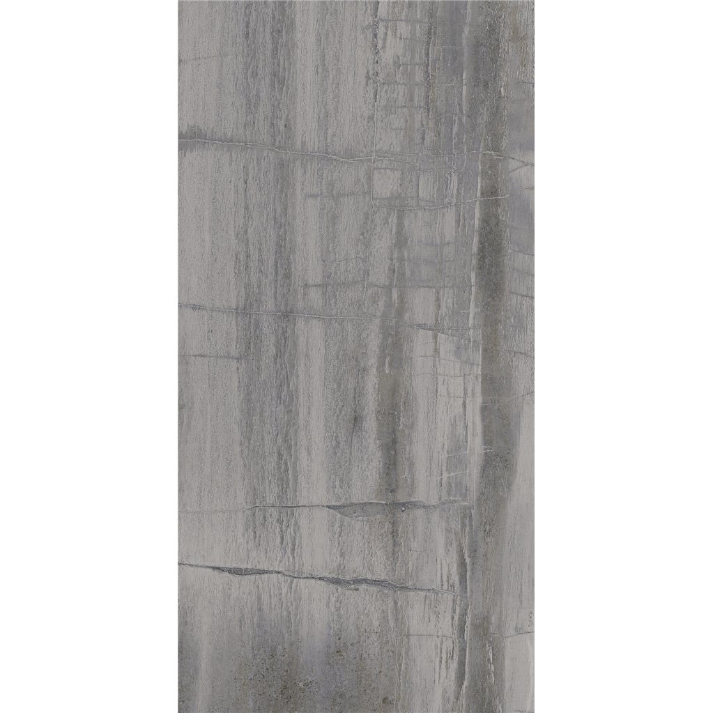 Happy Floors - Fossil 12 in. x 24 in. Rectified Porcelain Tile - Grey