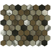 See Maniscalco - Victoria Metals Series - Metal and Glass Mosaic - Mini Hexy - Falls Creek Blend