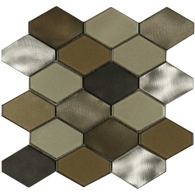 Maniscalco - Victoria Metals Series - Metal and Glass Mosaic - Hexy - Falls Creek Blend