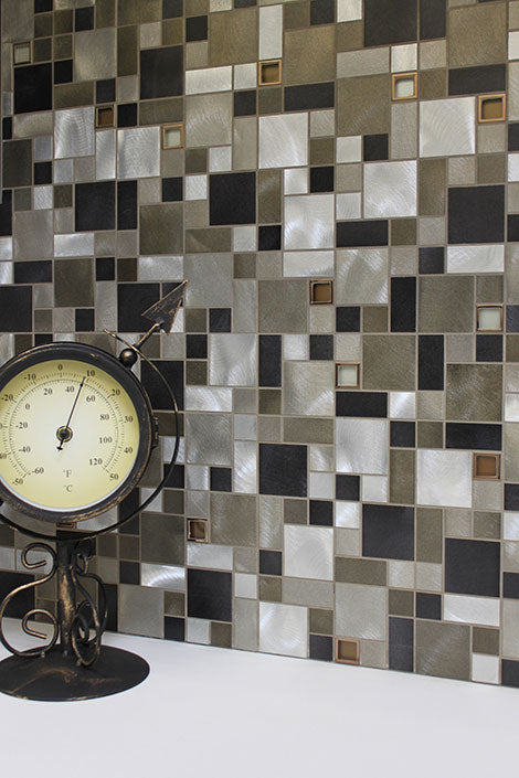 Maniscalco - Victoria Metals Series - Metal and Glass Mosaic - Mini Versi - Falls Creek Blend