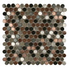 See Maniscalco - Perth Penny Rounds Series - Metal and Ceramic Mosaic - Blend Brushed