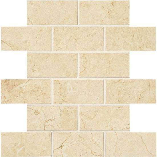 American Olean Mirasol 2 in. x 4 in. Glazed Ceramic Body Brick-joint Mosaic - Crema Laila