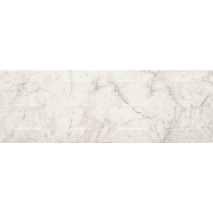 American Olean - Mythique Marble 8 in. x 24 in. Multi-Wave Wall Tile - Altissimo