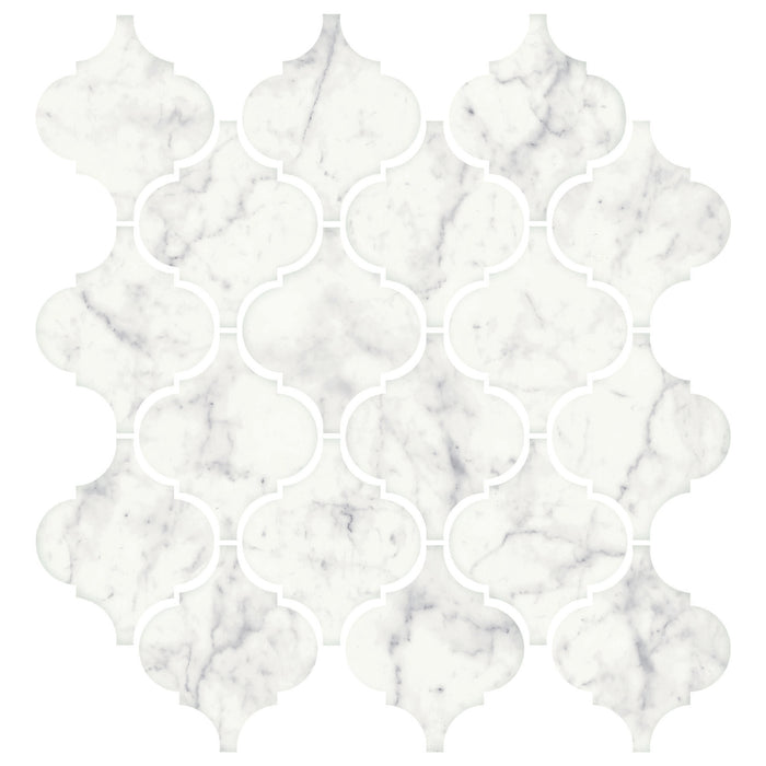 American Olean - Mythique Marble - Arabesque Glazed Ceramic Mosaic - Altissimo
