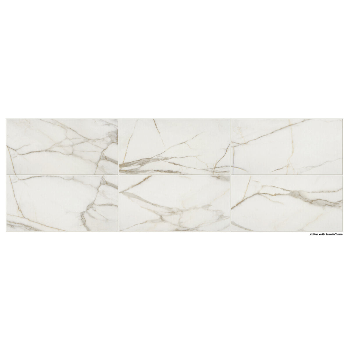 American Olean - Mythique Marble 12 in. x 24 in. Colorbody Porcelain Tile - Calacatta Venecia Matte Variation