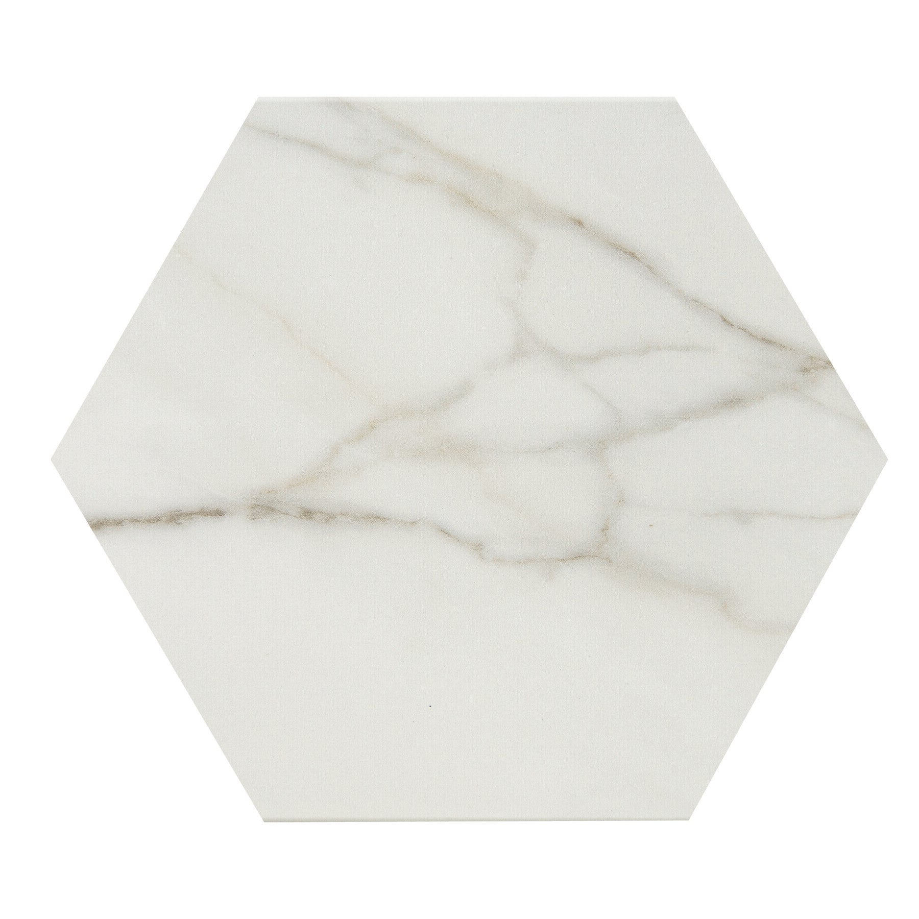 American Olean - Mythique Marble 8 in. Hexagon Porcelain Tile - Calacatta Venecia Matte