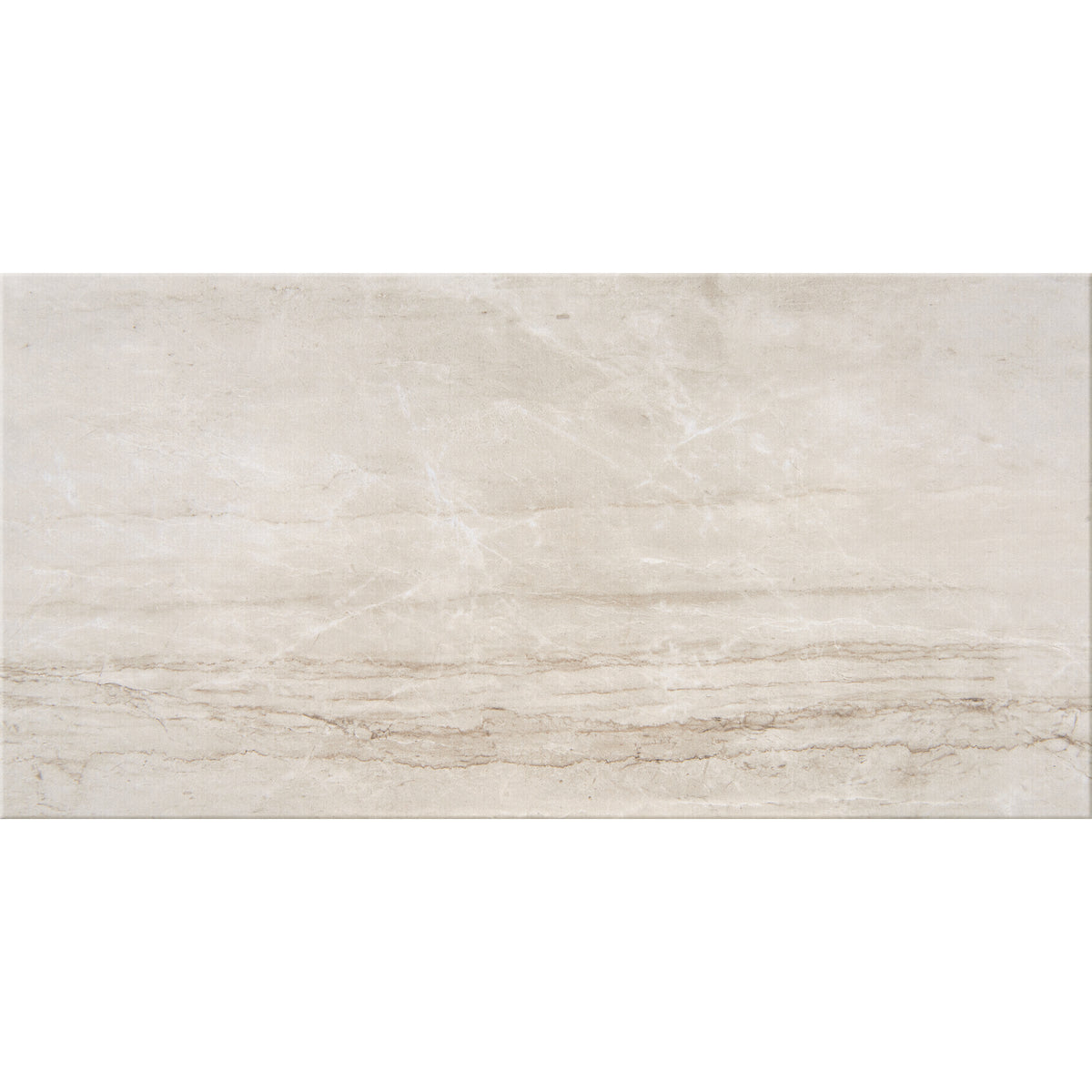 American Olean - Mythique Marble 12 in. x 24 in. Colorbody Porcelain Tile - Botticino Polished