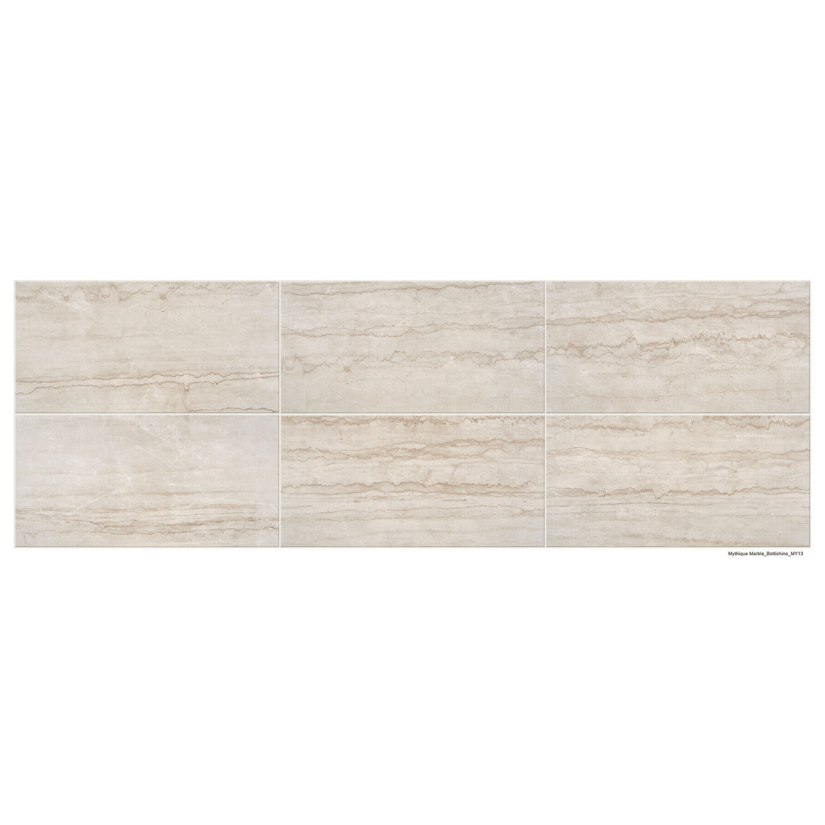 American Olean - Mythique Marble 12 in. x 24 in. Colorbody Porcelain Tile - Botticino Polished Variation